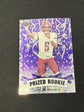 Jayden Daniels 2024 Leaf Prized Metal Rookie Purple /15 RC Washington Commanders