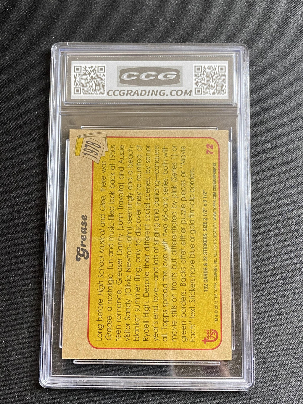 Grease 2013 Topps 75th Anniversary 72 CCG MINT AUTHENTIC