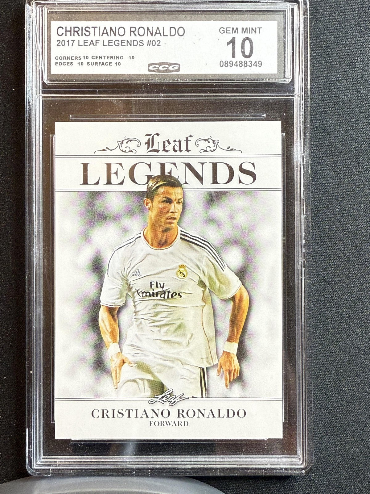 Christiano Ronaldo 2917 Leaf Legends Achievements CCG 10 RC
