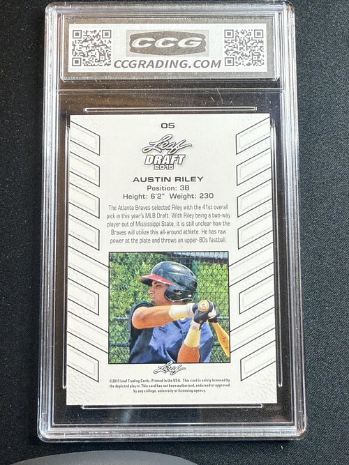 Austin Riled 2015 Leaf Draft Gold CCG 10 RC