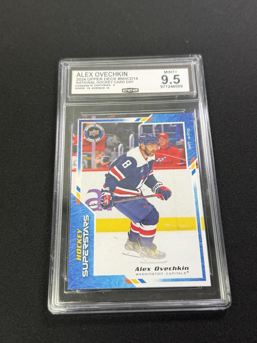 Alex Ovechkin 2024 Upper Deck NHL Card Day CCG 9.5 Capitals Rookie