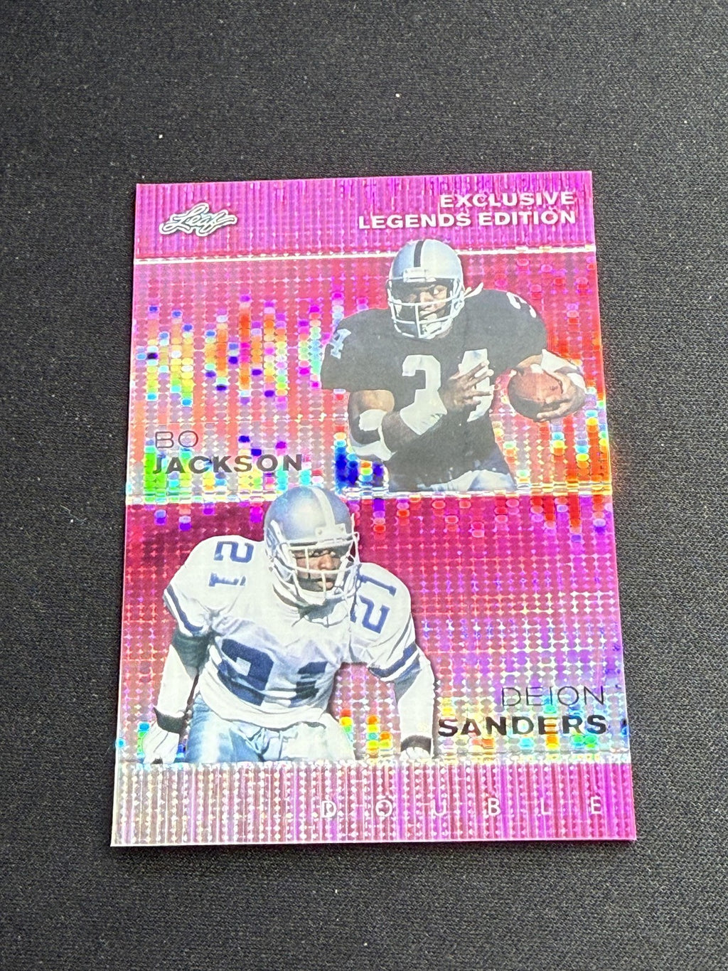 Bo Jackson / Deion Sanders 2023 Leaf Metal Dual Pink /10 RC