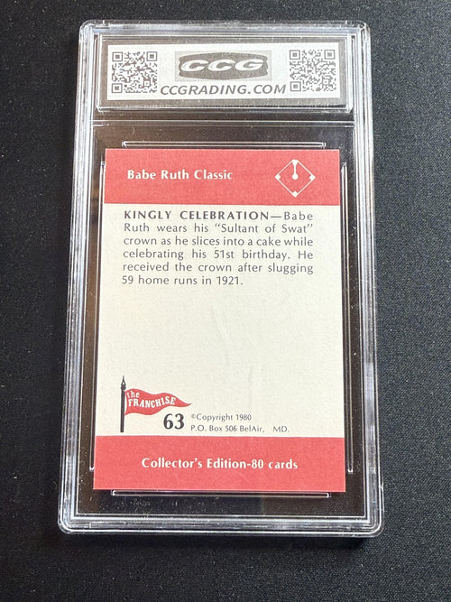 Babe Ruth 1980 Franchise Kingly Celebration CCG 10 RC