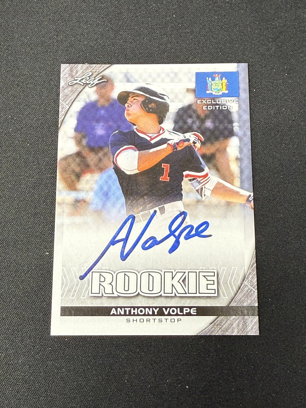Anthony Volpe 2019 Leaf Flag Autographs RC Yankees