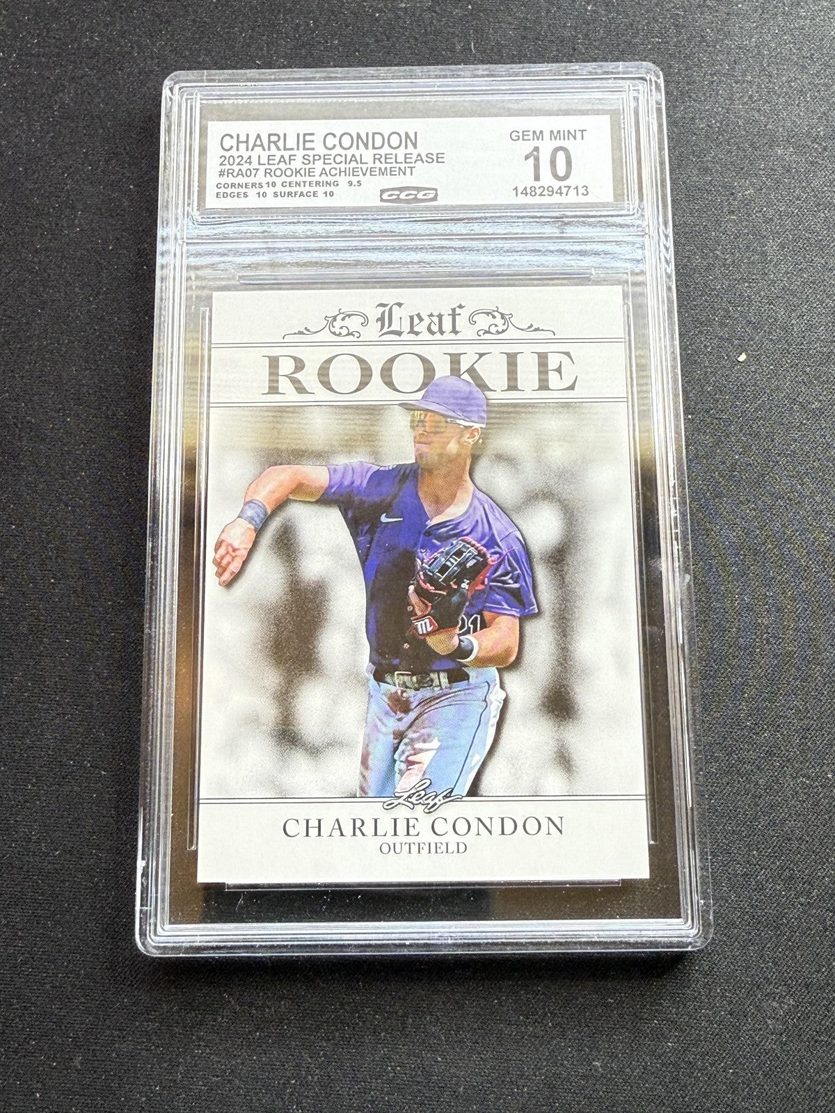 Charlie Condon 2024 Leaf Rookie Achievements CCG 10 RC