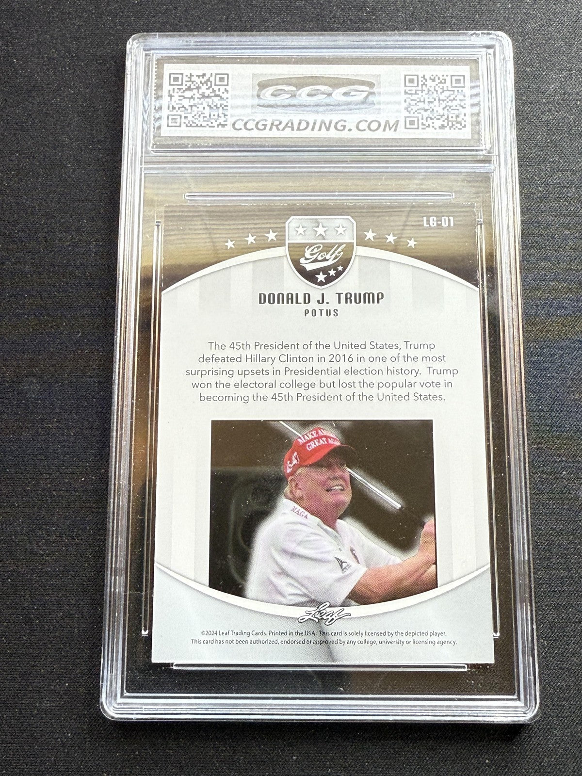 Donald Trump 2024 Leaf Golf CCG 10 RC