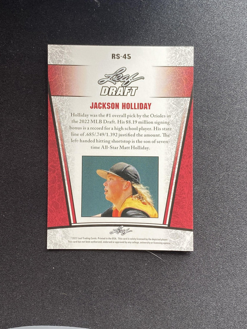 Jackson Holliday 2022 Leaf Draft Metal Rookies RS45 RC 10 Count Lot