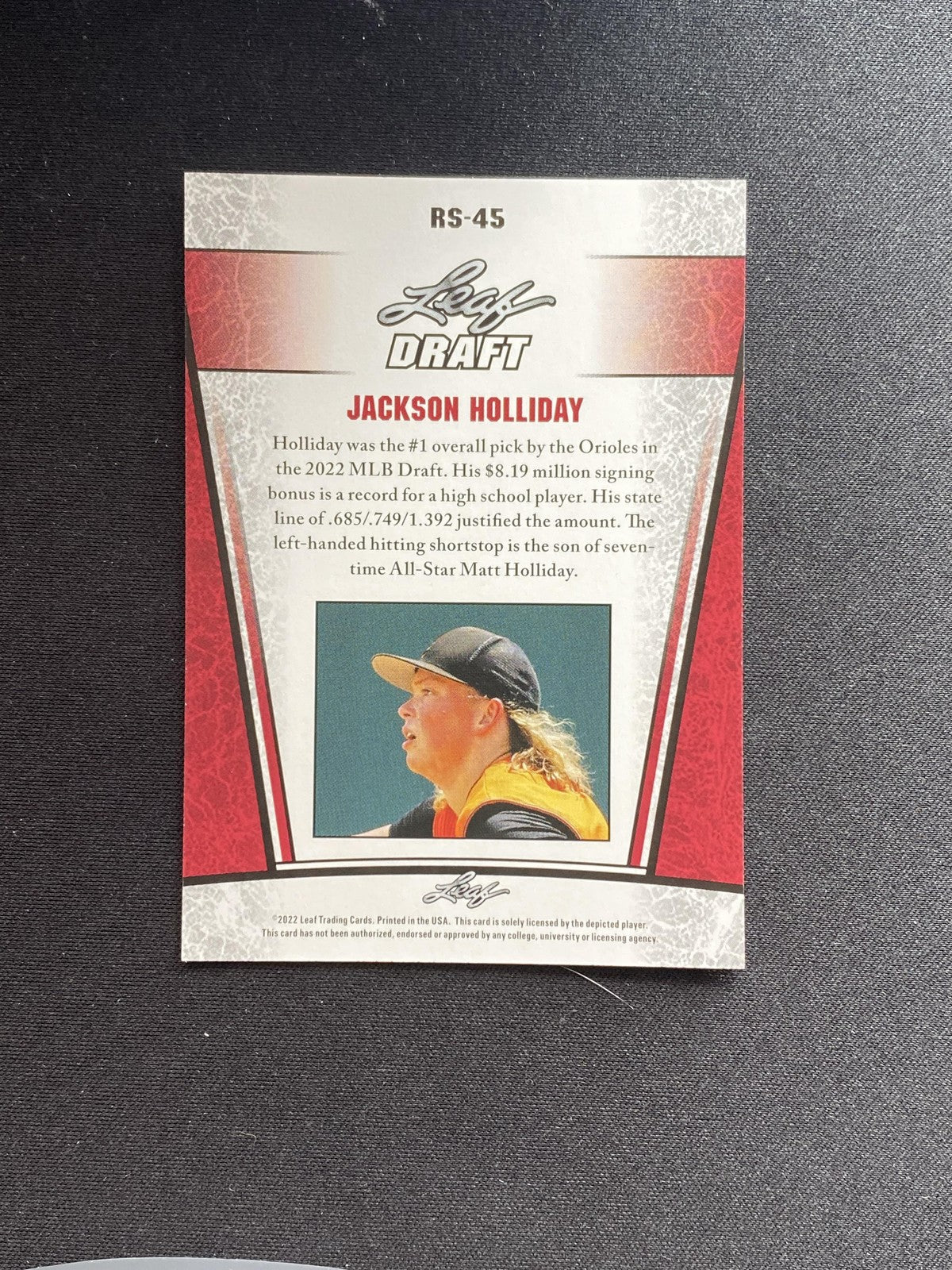 Jackson Holliday 2022 Leaf Draft Metal Rookies RS45 RC 10 Count Lot