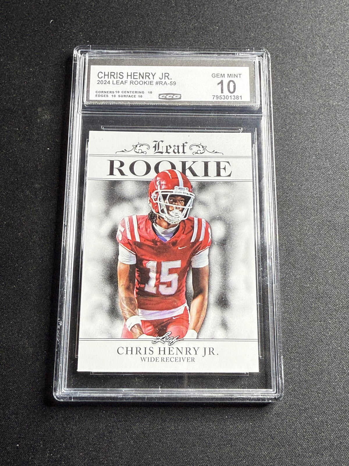 Chris Henry Jr. 2024 Leaf Rookie Achievements CCG 10