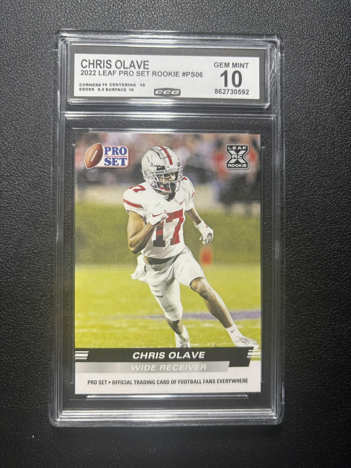Chris Olave 2022 Leaf Pro Set CCG 10 RC