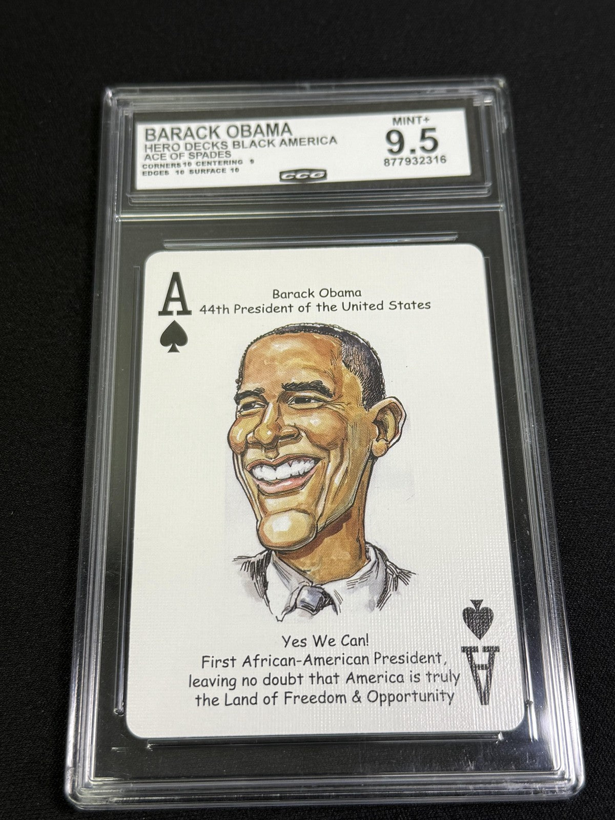 Barack Obama Hero Decks Black America CCG 9.5