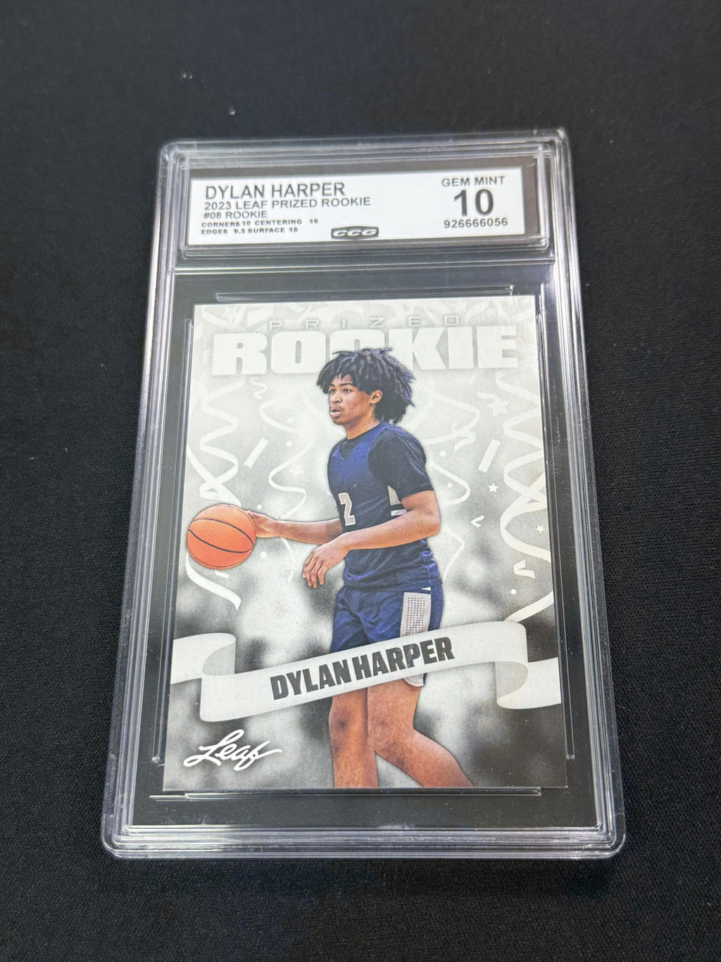 Dylan Harper 2023 Leaf Prized Rookie CCG 10 Rookie
