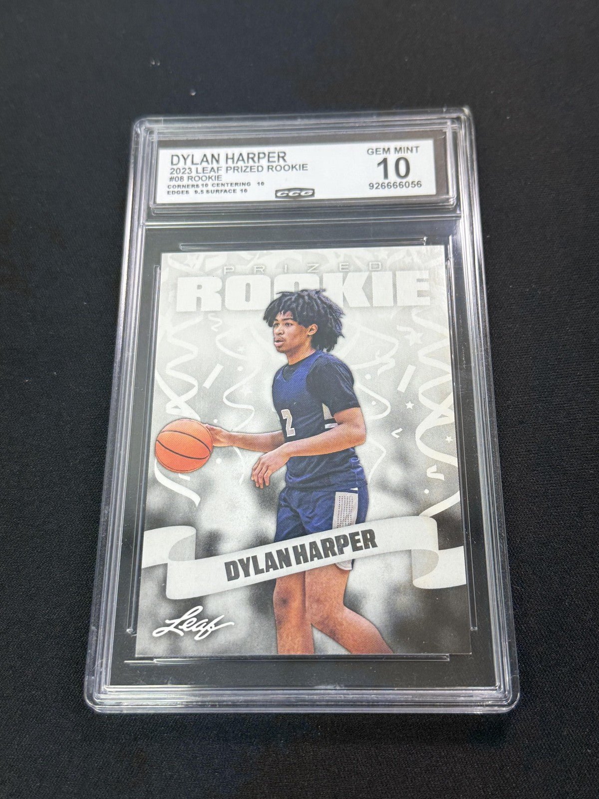 Dylan Harper 2023 Leaf Prized Rookie CCG 10 Rookie