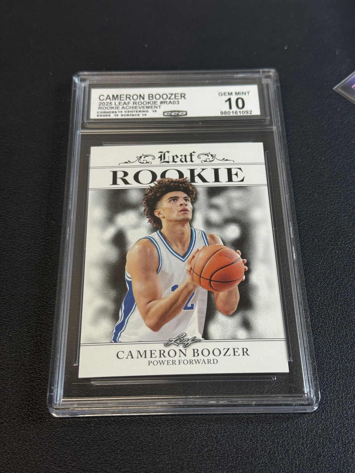 Cameron Boozer 2025 Leaf Rookie Achievement CCG 10 Rookie