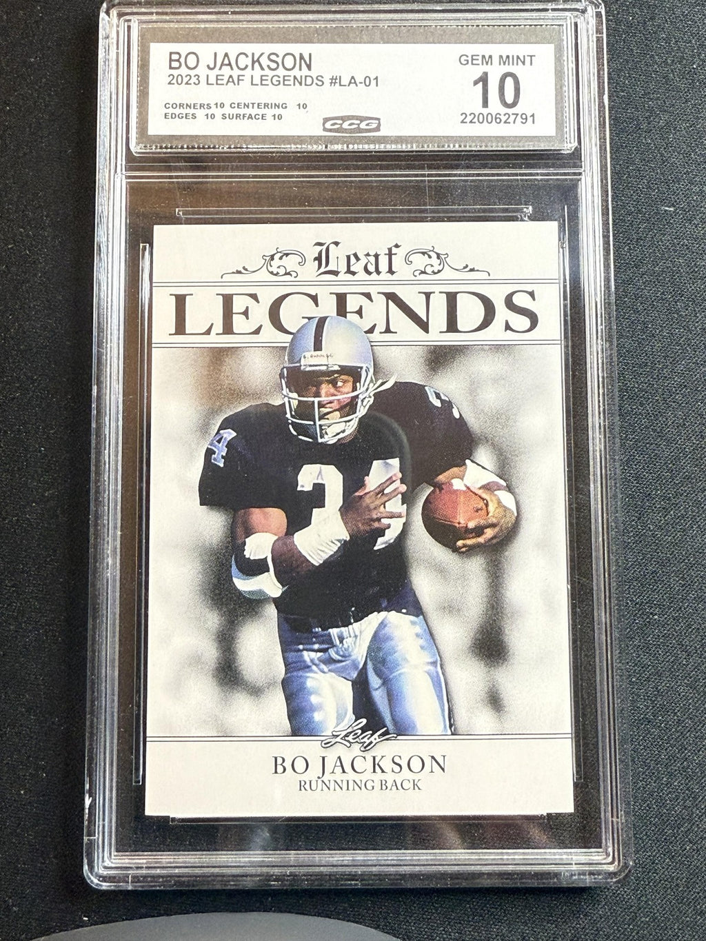Bo Jackson 2023 Leaf Legends Achievement CCG 10 RC
