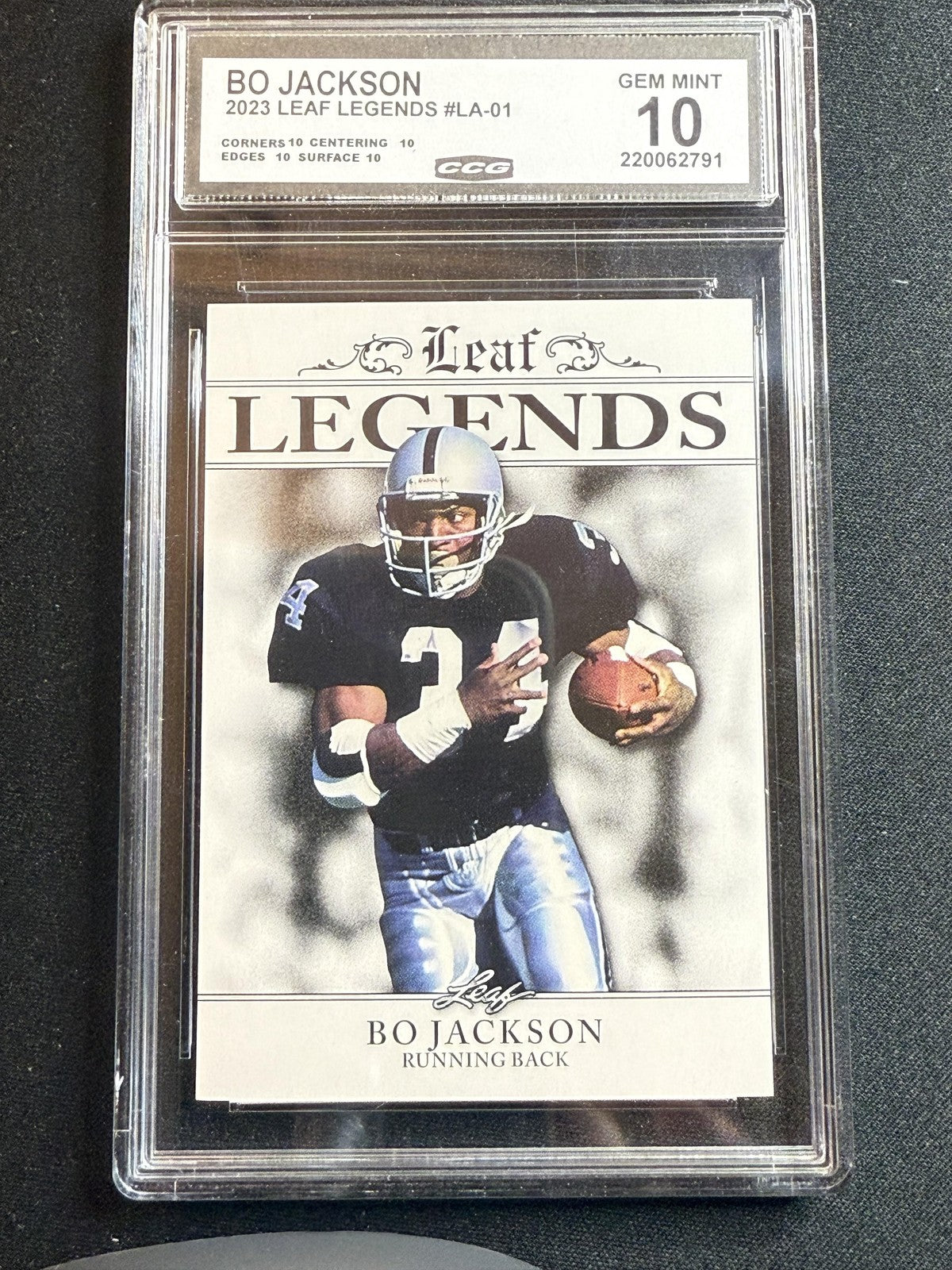 Bo Jackson 2023 Leaf Legends Achievement CCG 10 RC
