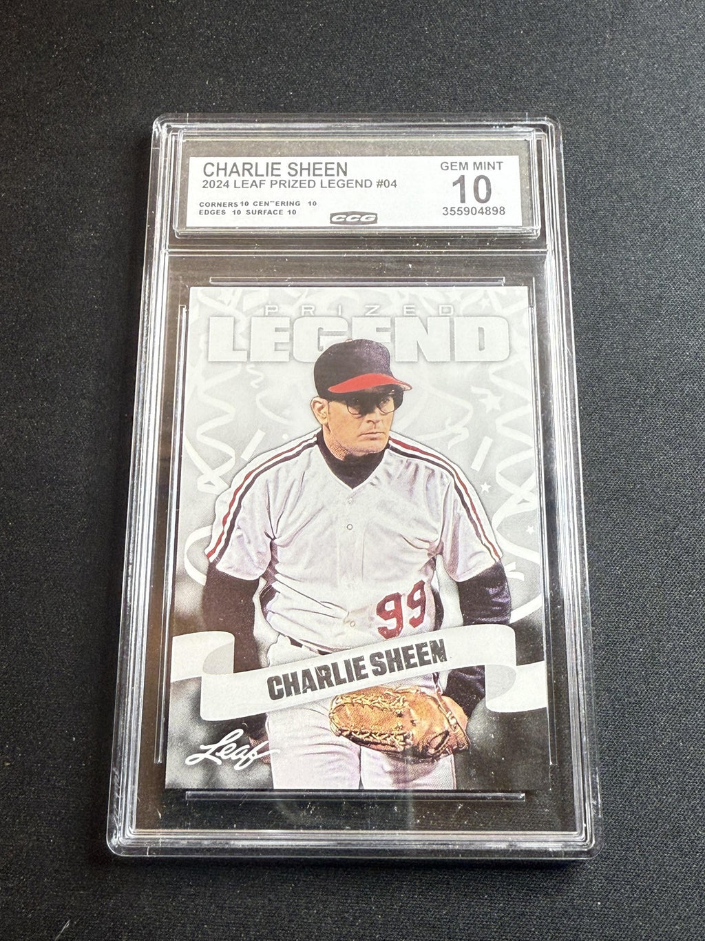 Charlie Sheen 2024 Leaf Prized Legend CCG 10