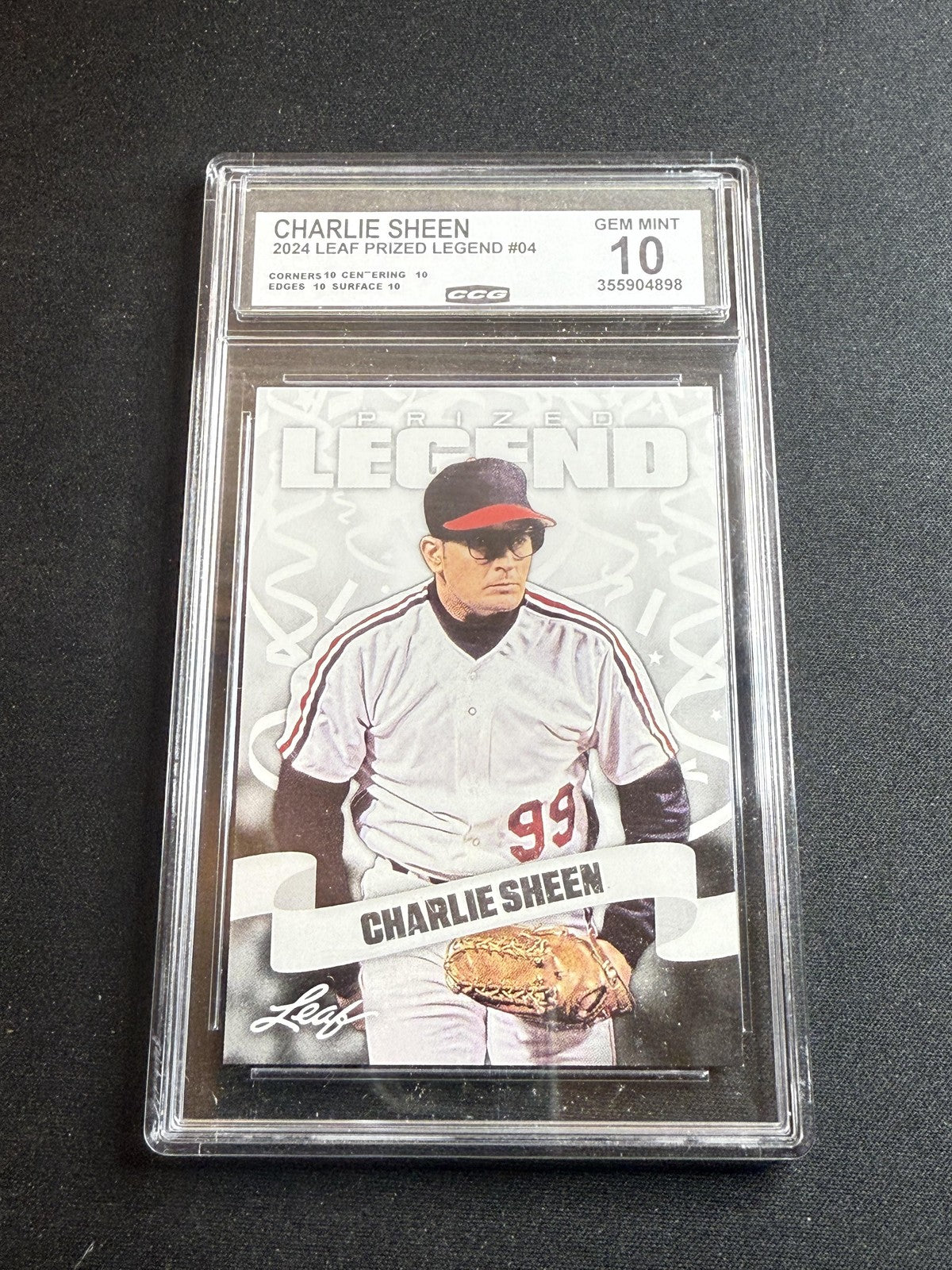Charlie Sheen 2024 Leaf Prized Legend CCG 10