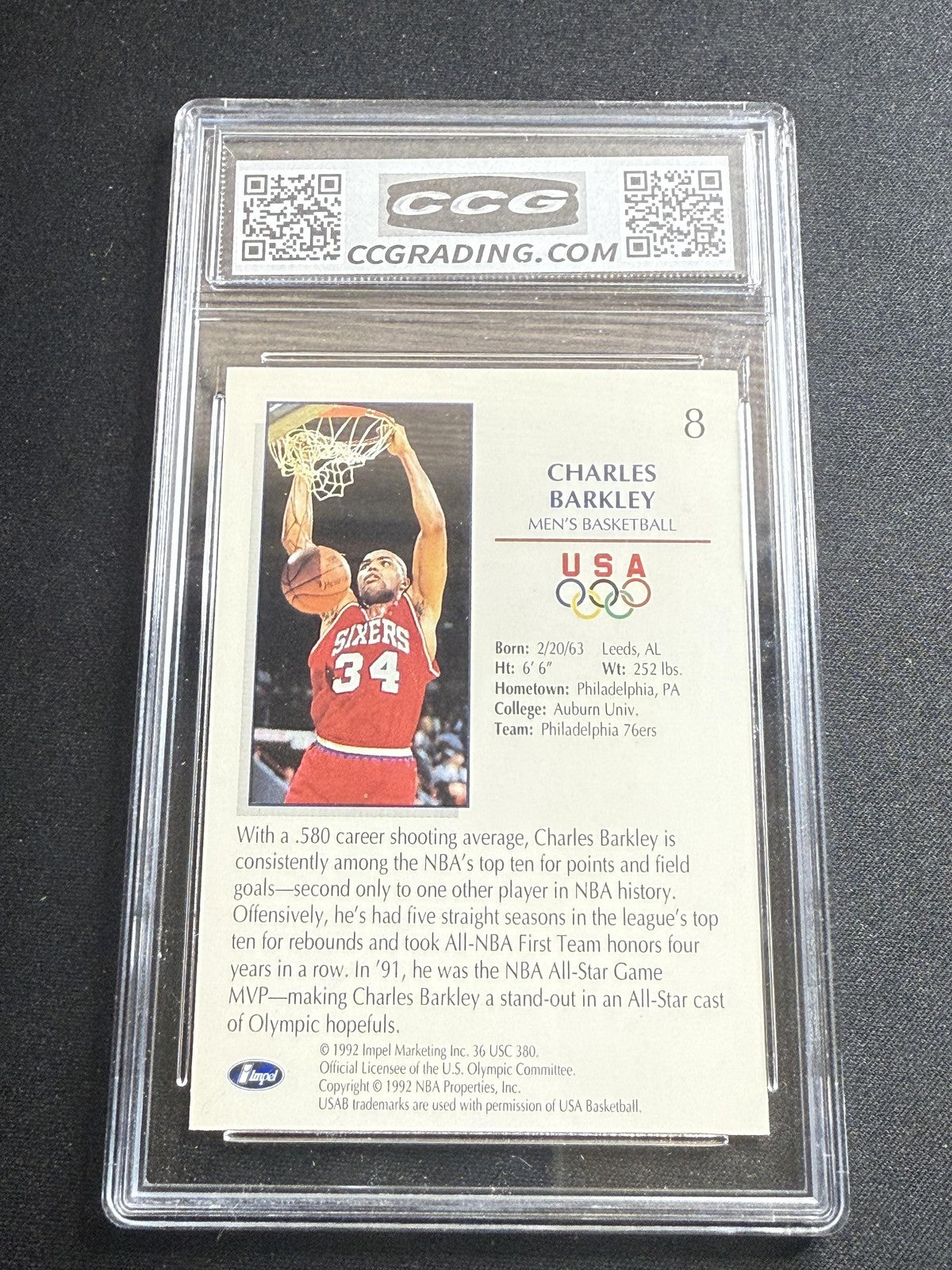 Charles Barkley 1992 Impel Olympicards CCG 10 USA
