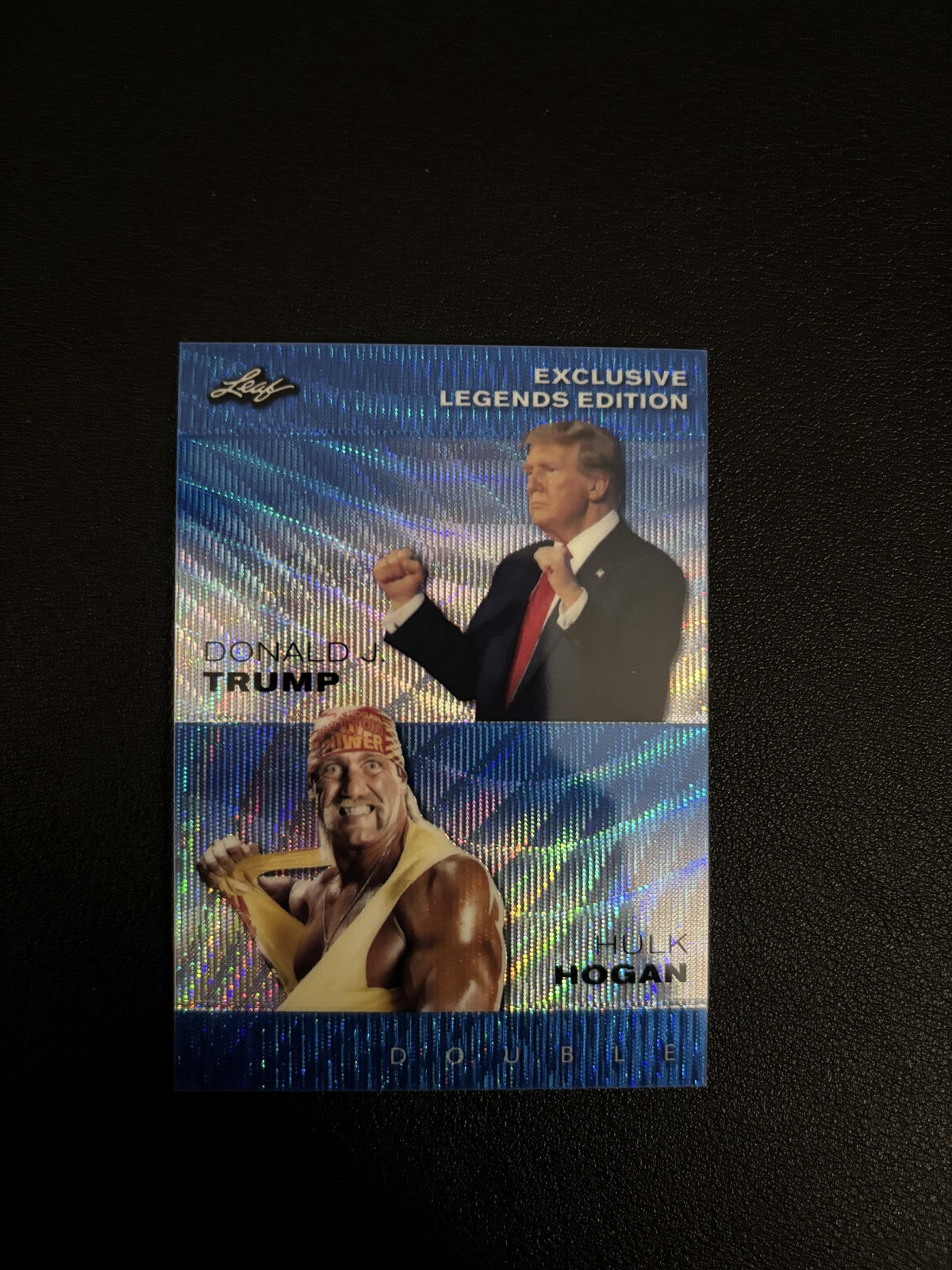 Donald J. Trump/Hulk Hogan 2024 Leaf Exclusive Legends Duo ELE09 Blue /20 RC