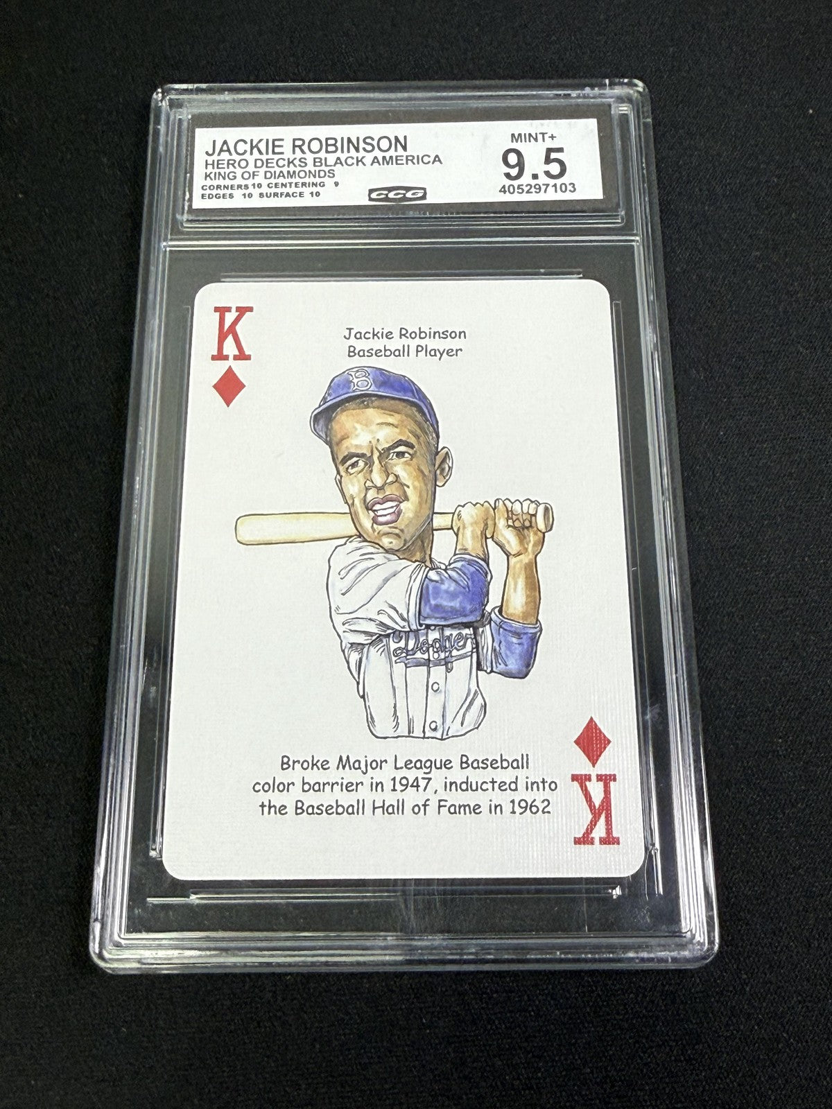 Jackie Robinson Hero Decks Black America CCG 9.5