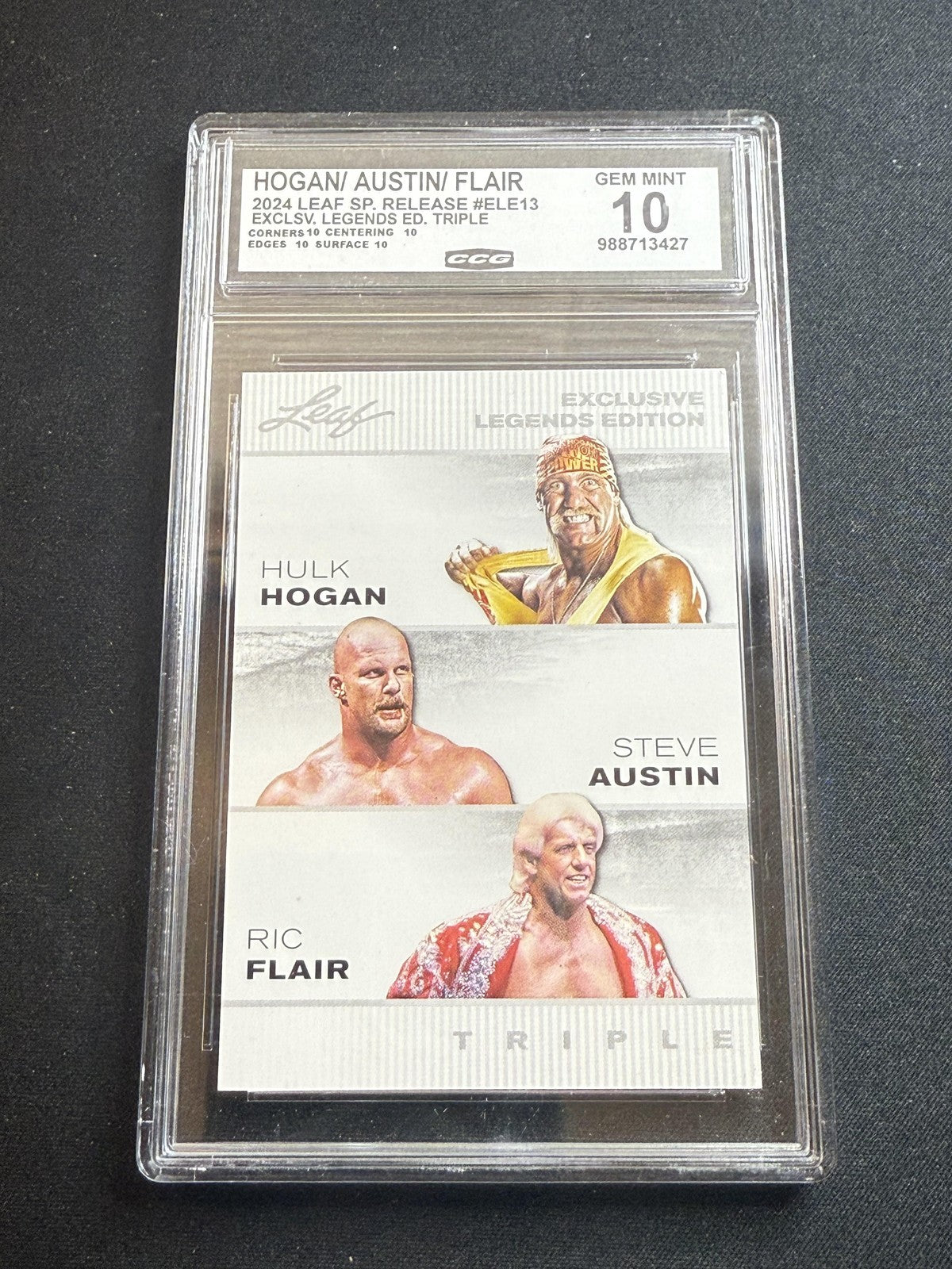 Hogan / Austin / Flair 2024 Leaf Dual Legend CCG 10