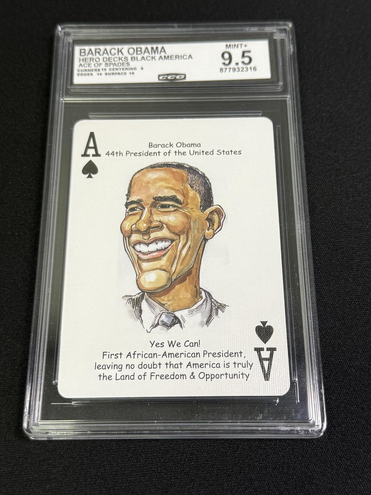 Barack Obama Hero Decks Black America CCG 9.5