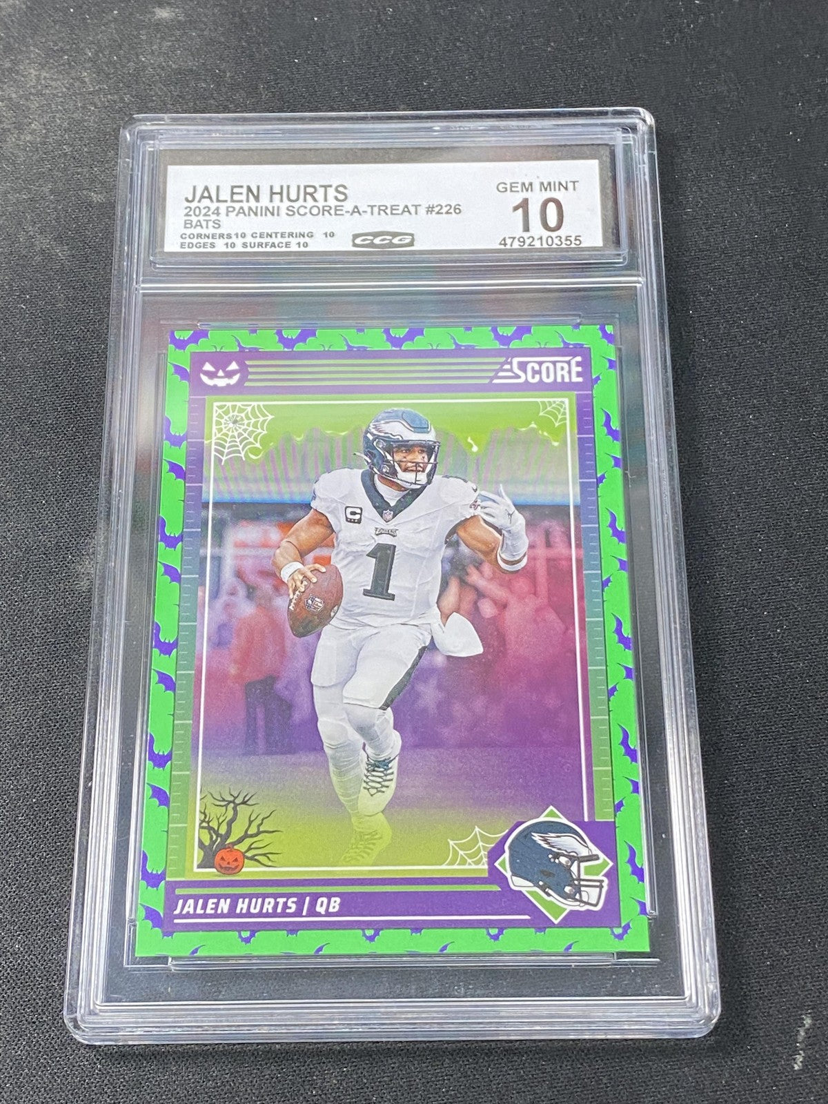 Jalen Hurts 2024 Panini Score-A-Treat Bats CCG 10 Rookie