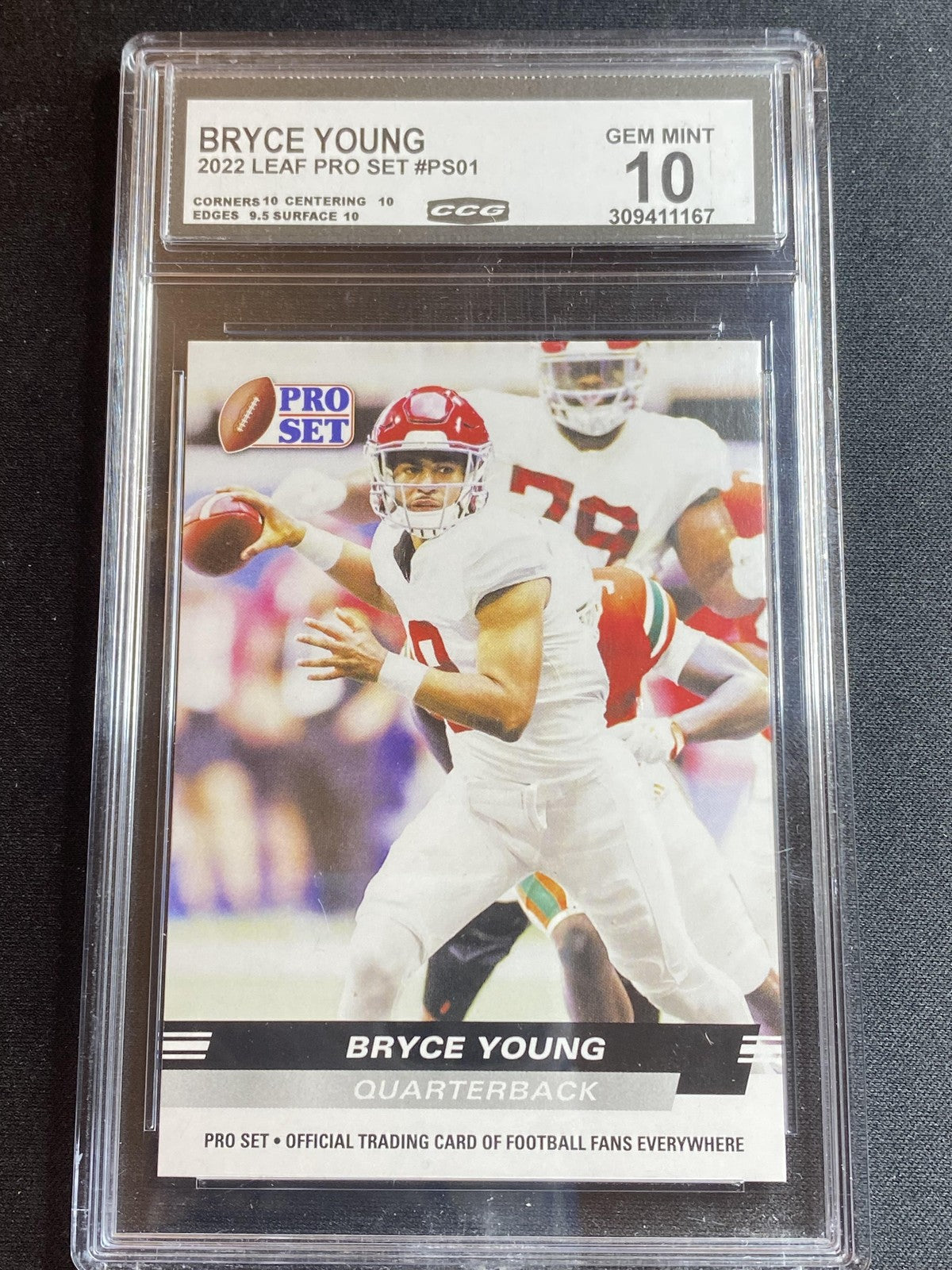 Bryce Young 2022 Leaf Pro Set Draft PS-01 CCG 10 RC