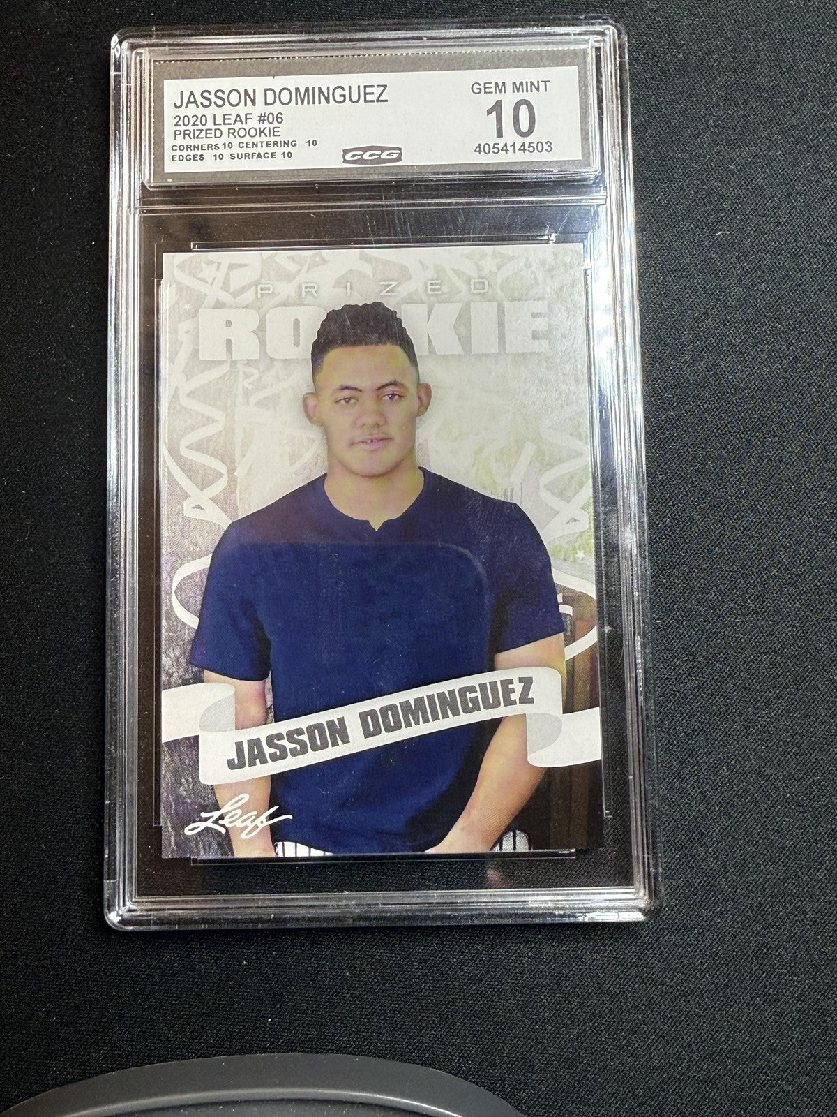 Jasson Dominguez 2020 Leaf Prized Rookie CCG 10 RC