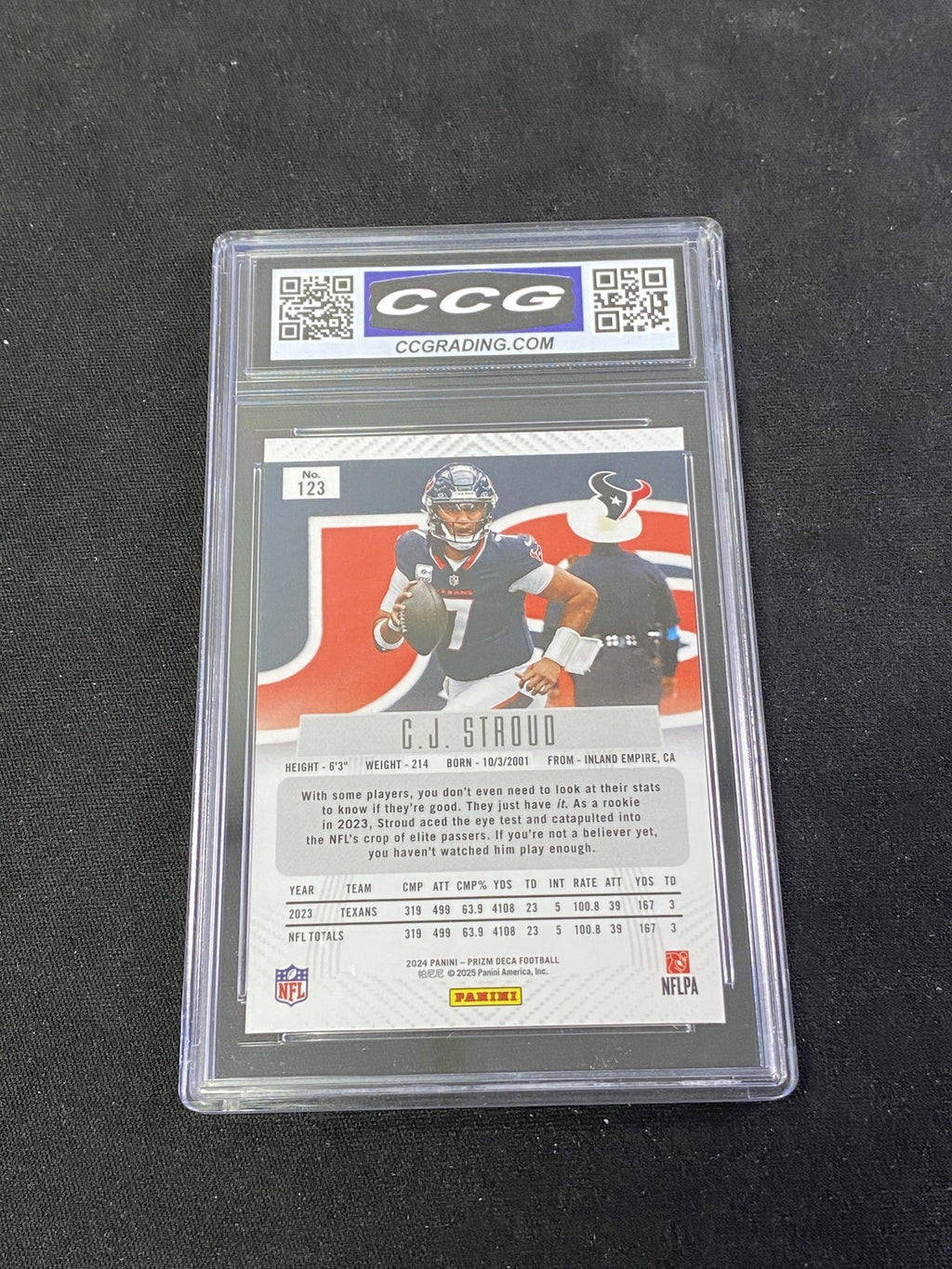 CJ Stroud 2024 Panini Prizm Deca CCG 10 Texans Rookie