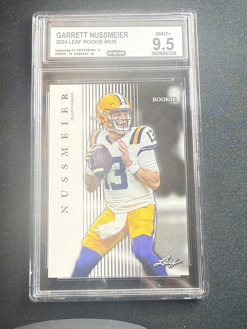 Garrett Nussmeier 2024 Leaf Rookie CCG 9.5 LSU Rookie