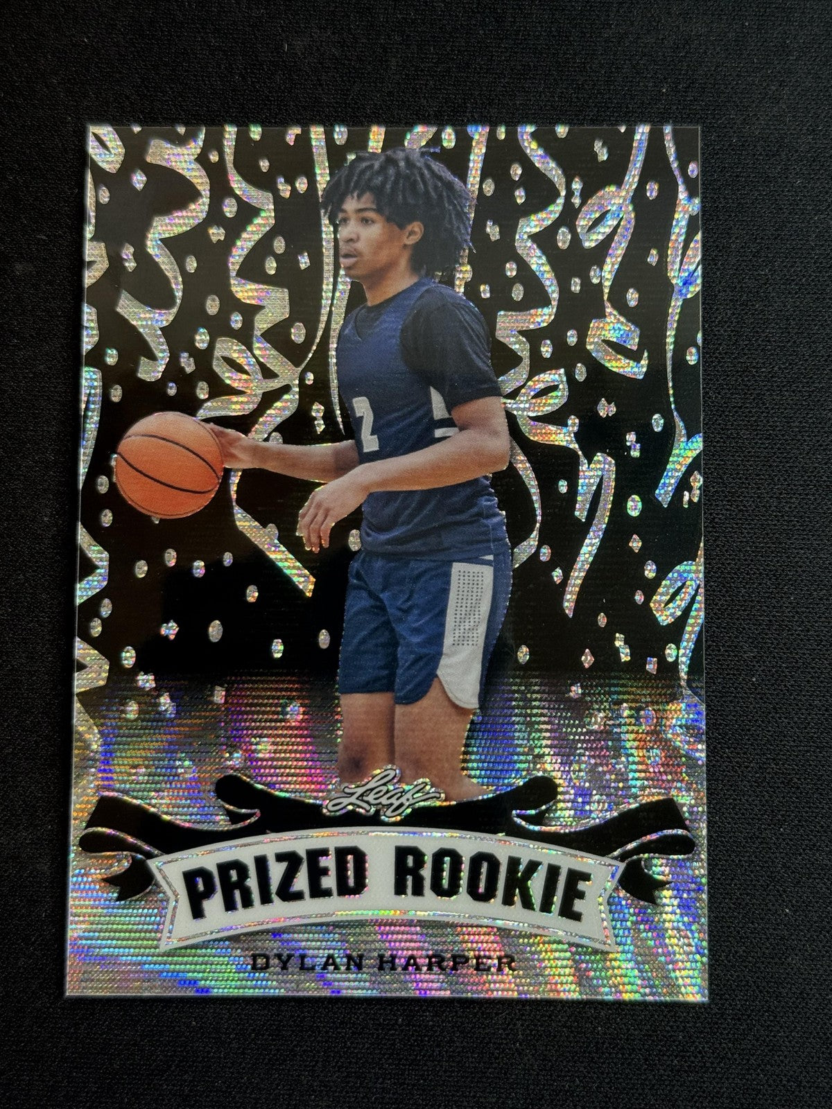Dylan Harper 2023 Leaf Prized Rookie Metal Black /7 RC Rutgers