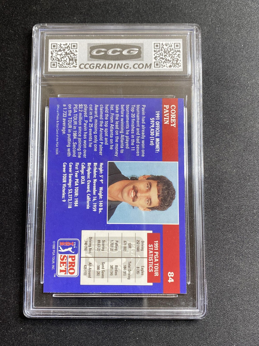 Corey Pavin 1992 Leaf Pro Set 84 1991 Champions RC