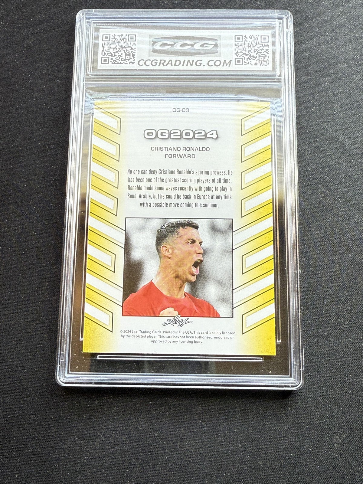 Cristiano Ronaldo 2024 Leaf OG Legend CCG 10 RC