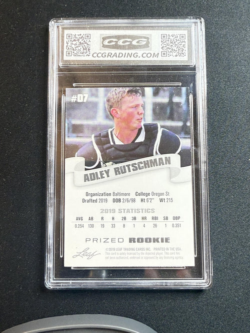 Adley Rutschman 2019 Leaf Prized Rookie CCG 10 RC
