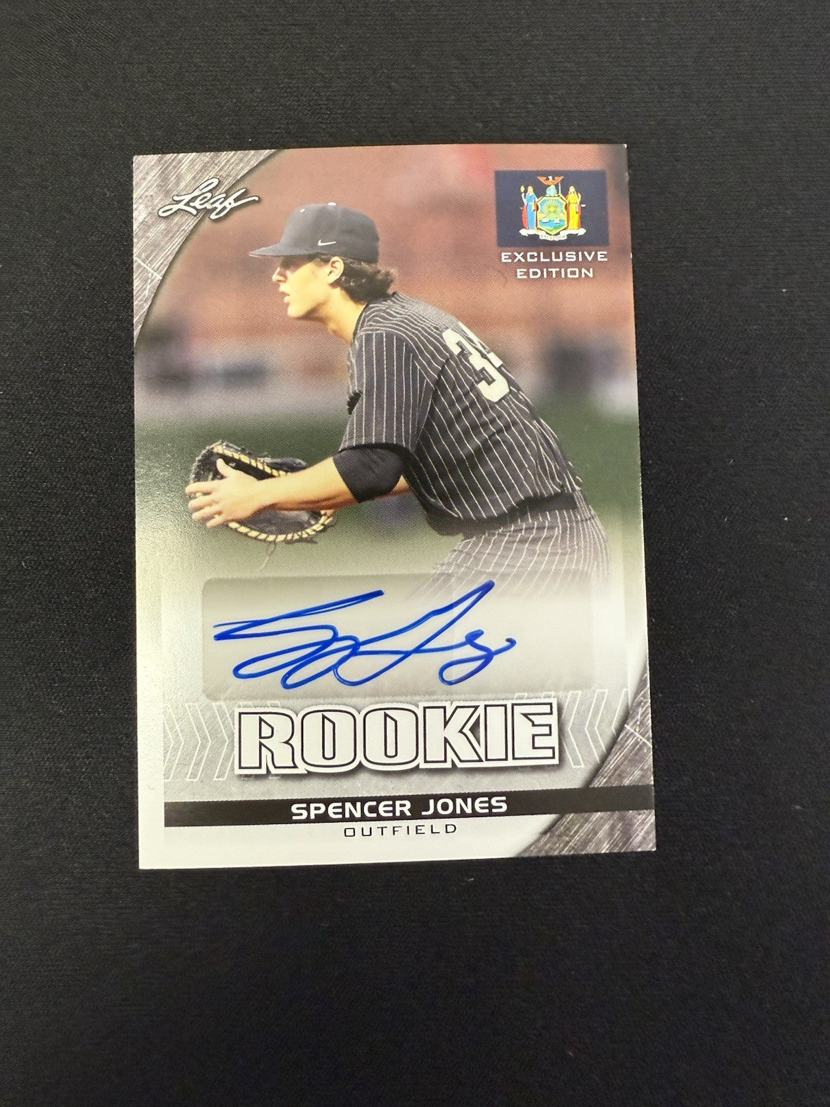 2022 Leaf Flag Spencer Jones Auto Rookie New York Yankees