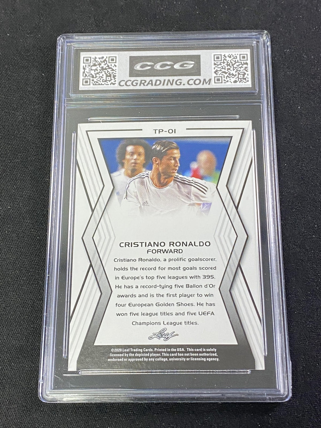 Cristiano Ronaldo 2020 Leaf Top Prospect CCG 10 Portugal Rookie