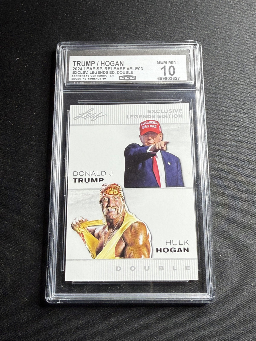 Donald Trump / Hulk Hogan 2024 Leaf Legends Dual CCG 10