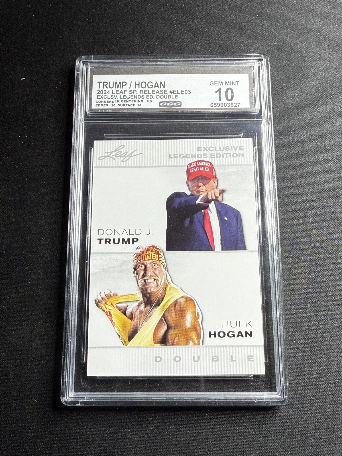 Donald Trump / Hulk Hogan 2024 Leaf Legends Dual CCG 10