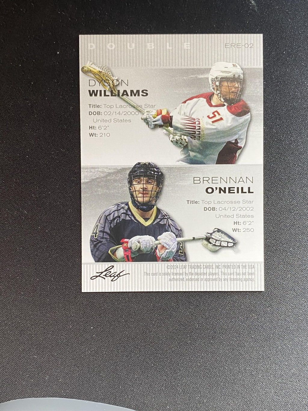 Dyson Williams / Brennan O'Neill 2024 Leaf Edition ERE02 RC 10 Count Lot