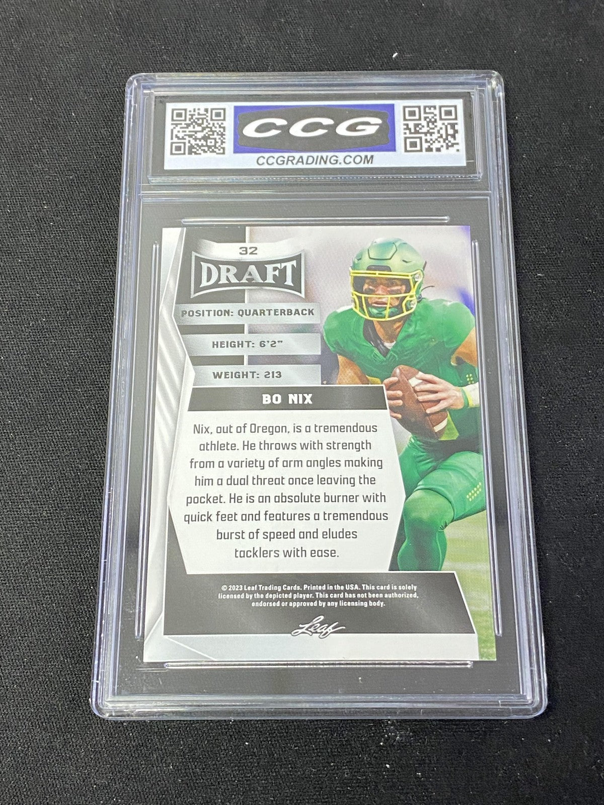 Bo Nix 2023 Leaf Draft Rookie CCG 10 Broncos Rookie