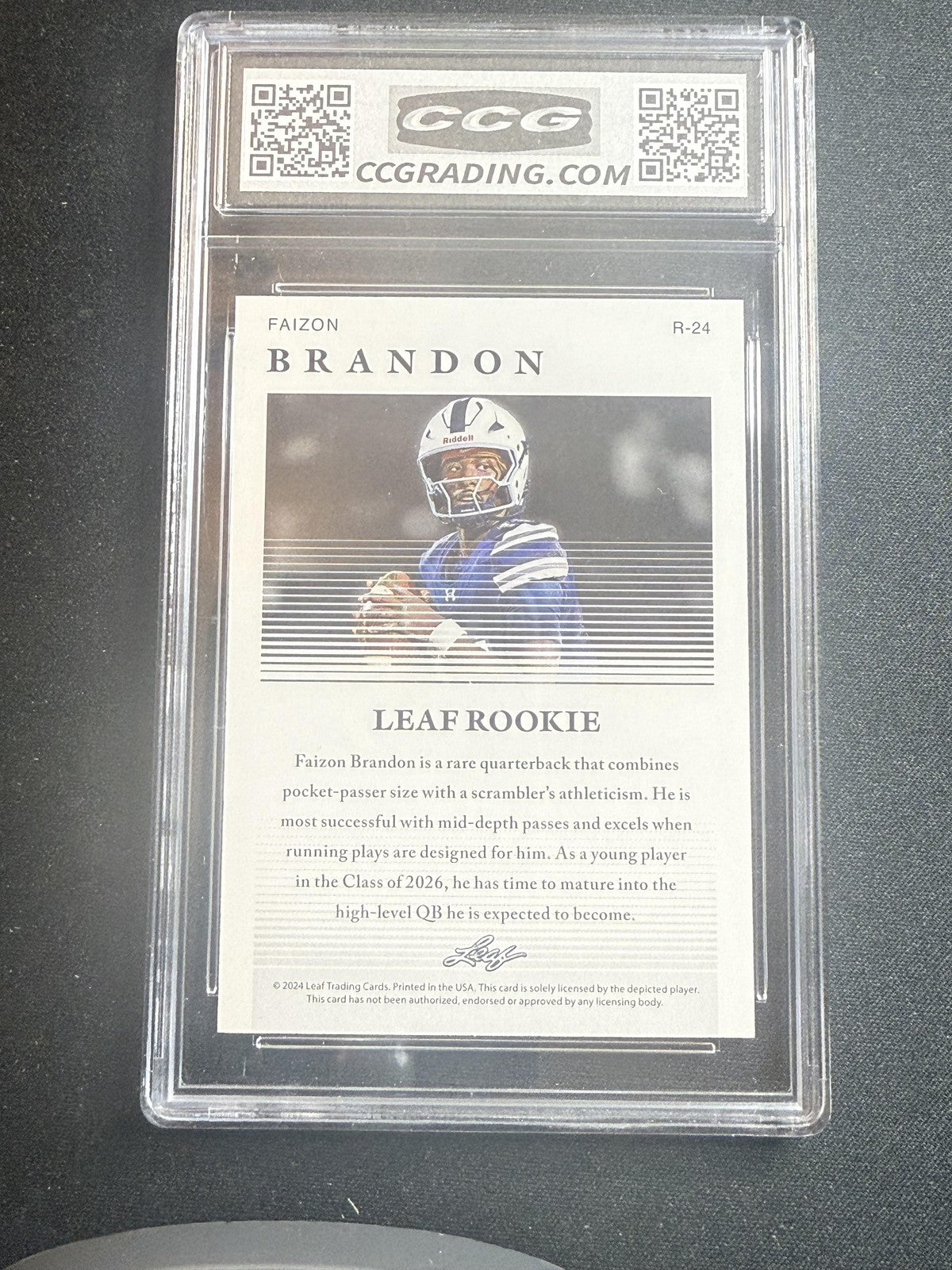 Faizon Brandon 2024 Leaf Rookie CCG 10 Rookie