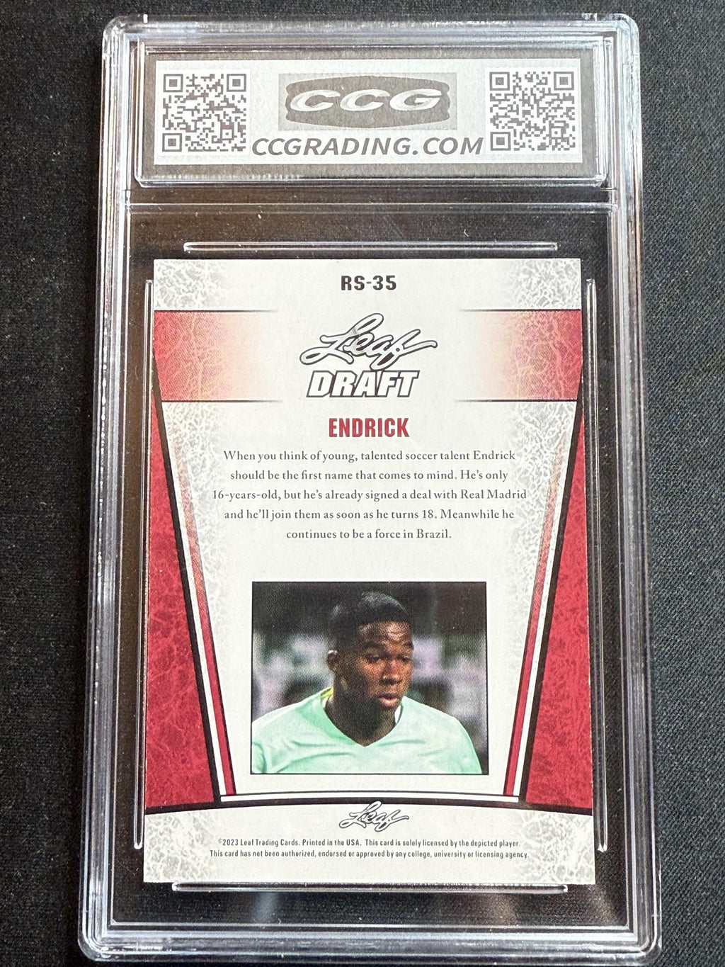Endrick 2023 Leaf Draft CCG 9.5 RC
