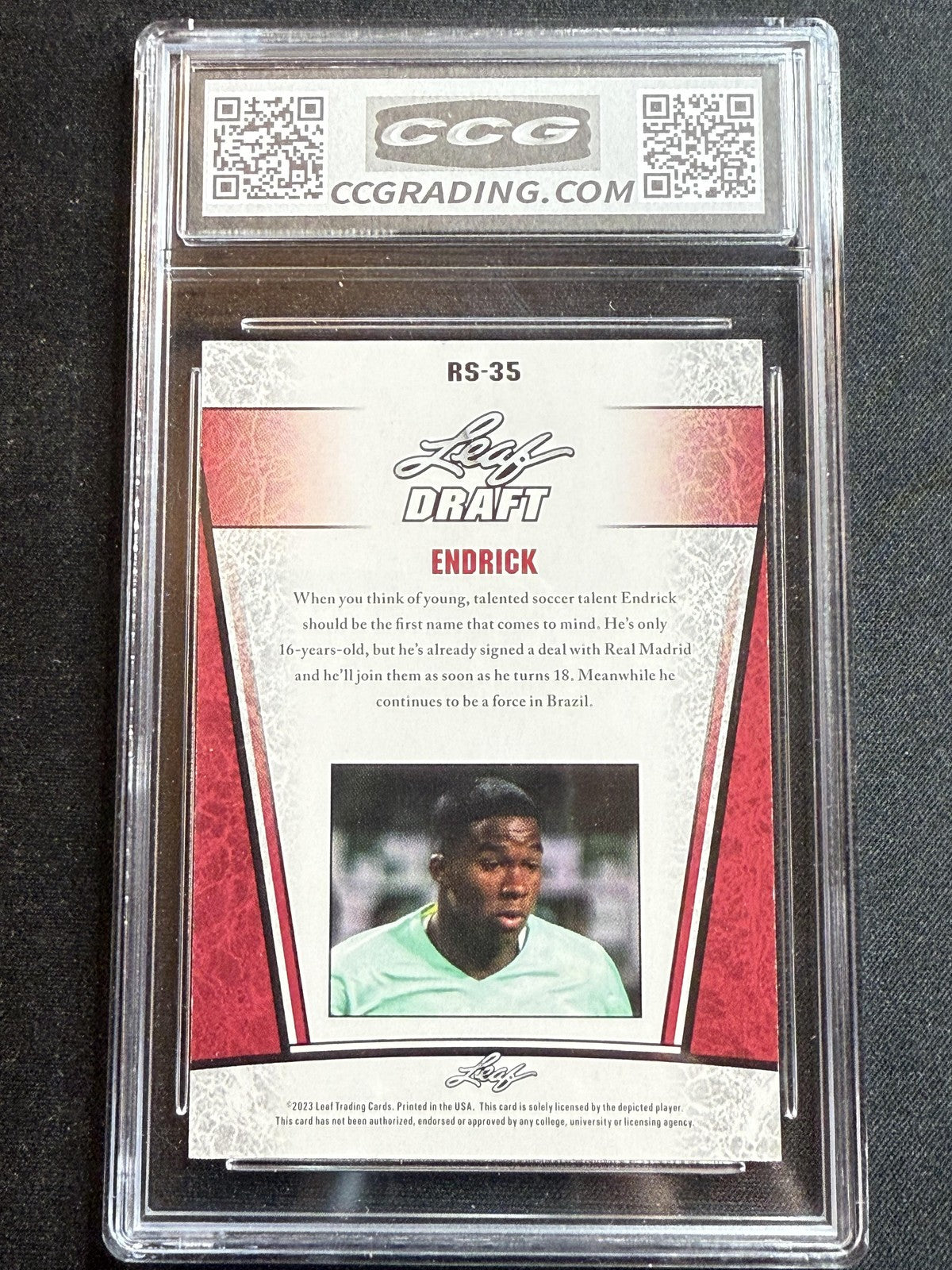 Endrick 2023 Leaf Draft CCG 9.5 RC
