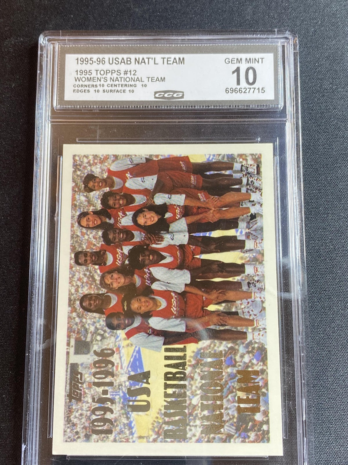 1995 Topps USA Women's National Team 12 CCG 10 RC