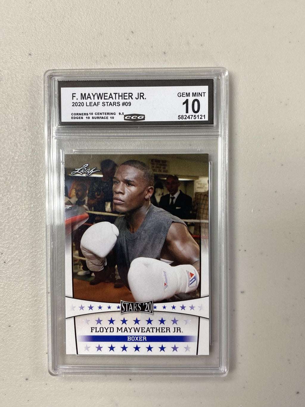 Floyd Mayweather Jr. 2020 Leaf 2020 Leaf Special Release Stars 09 CCG 10 Rookie