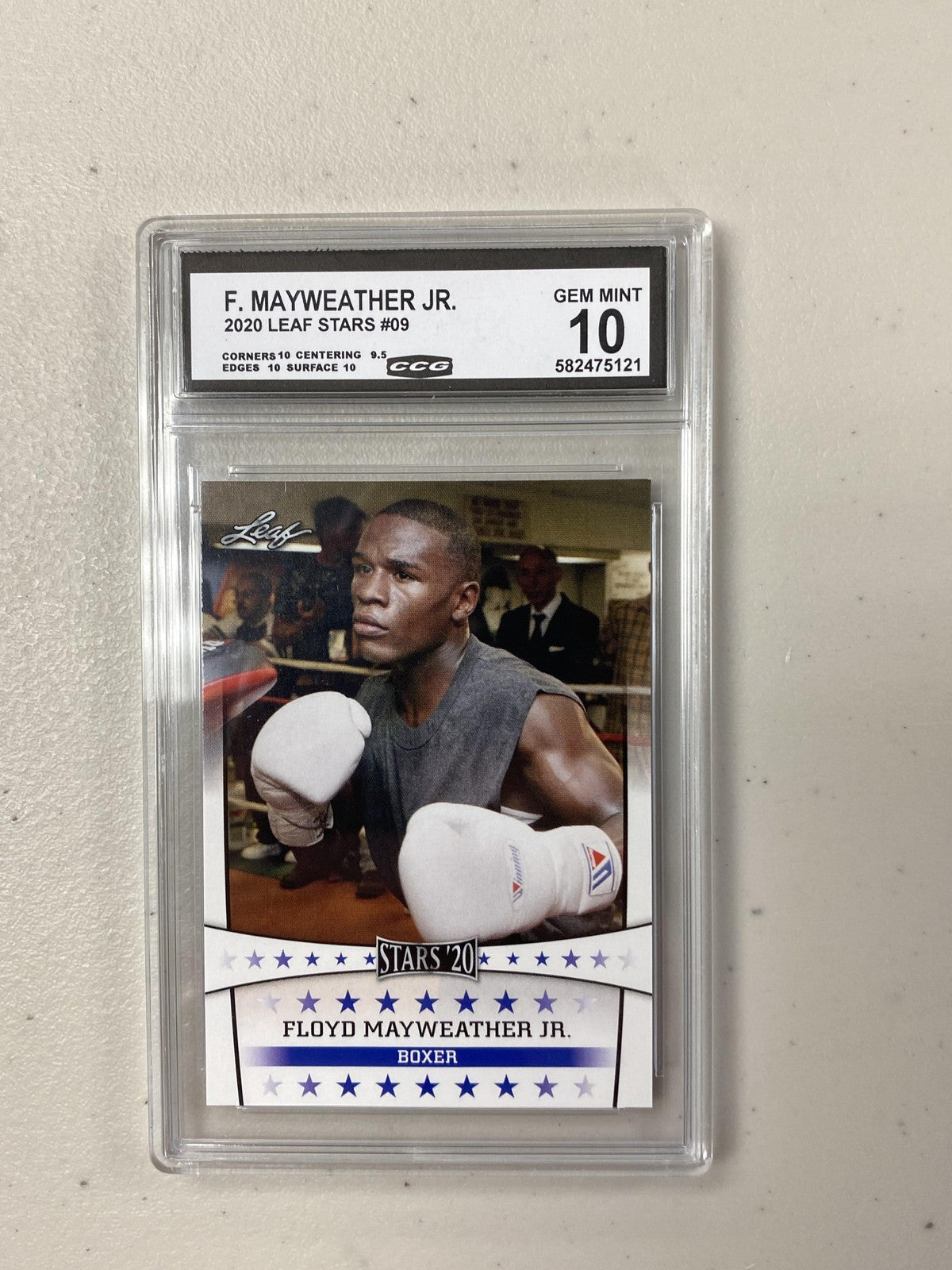 Floyd Mayweather Jr. 2020 Leaf 2020 Leaf Special Release Stars 09 CCG 10 Rookie