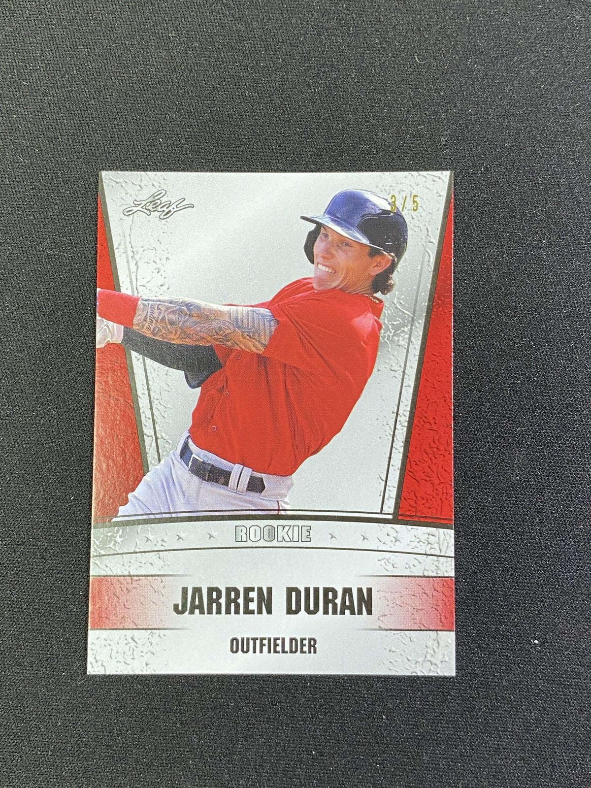 Jarren Duran 2020 Leaf Rookie Red /5 RC Red Sox