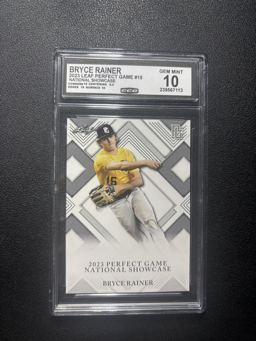 Bryce Rainer 2023 Leaf Perfect Game CCG 10 RC